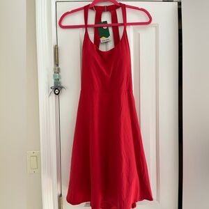 Red dress from Halara size XL. Built in biker shorts with pockets. Built in bra